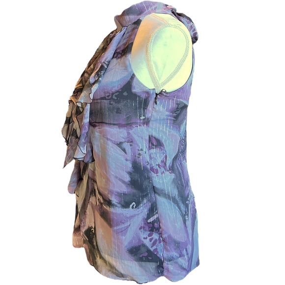A Byer purple gray and black w/silver thread halter top that ties on back. large - Picture 4 of 5